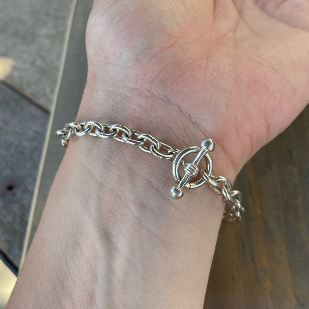 Silver Toggle Bracelet - image 3